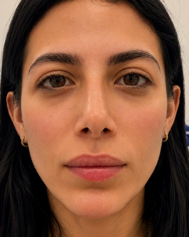 Rostro, antes y después: después